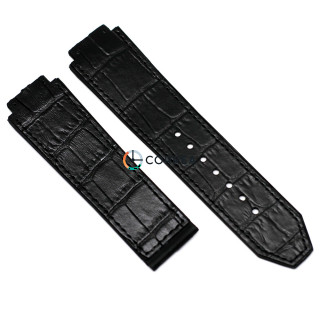 Каучуковый ремешок для мужских часов Hublot Big Bang Aero Bang черный RKH-006
